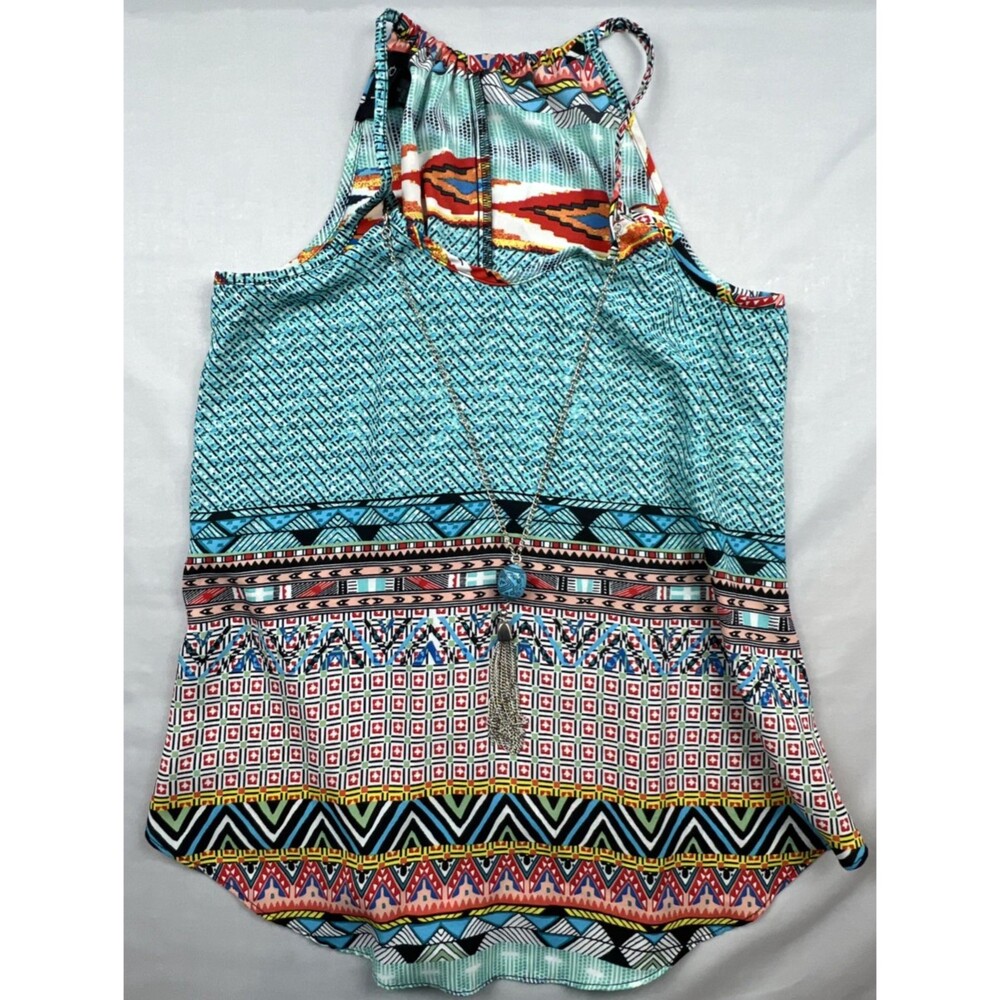 By & By Boho Tank Top with Shirt Accent Small